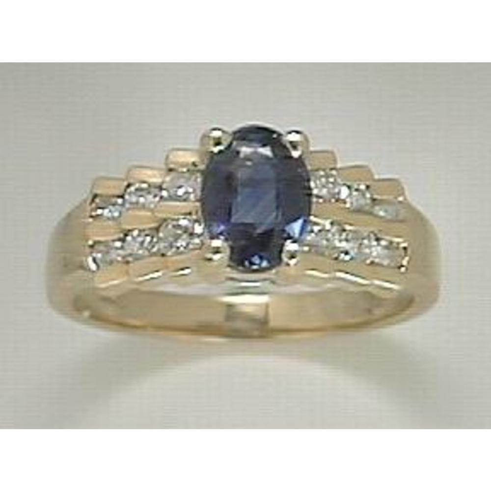Jewelryweb Sapphire and Diamond Ring - Size 9.5