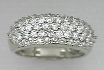 Jewelryweb Elegant Pave style Diamond Ring - Size 7.0