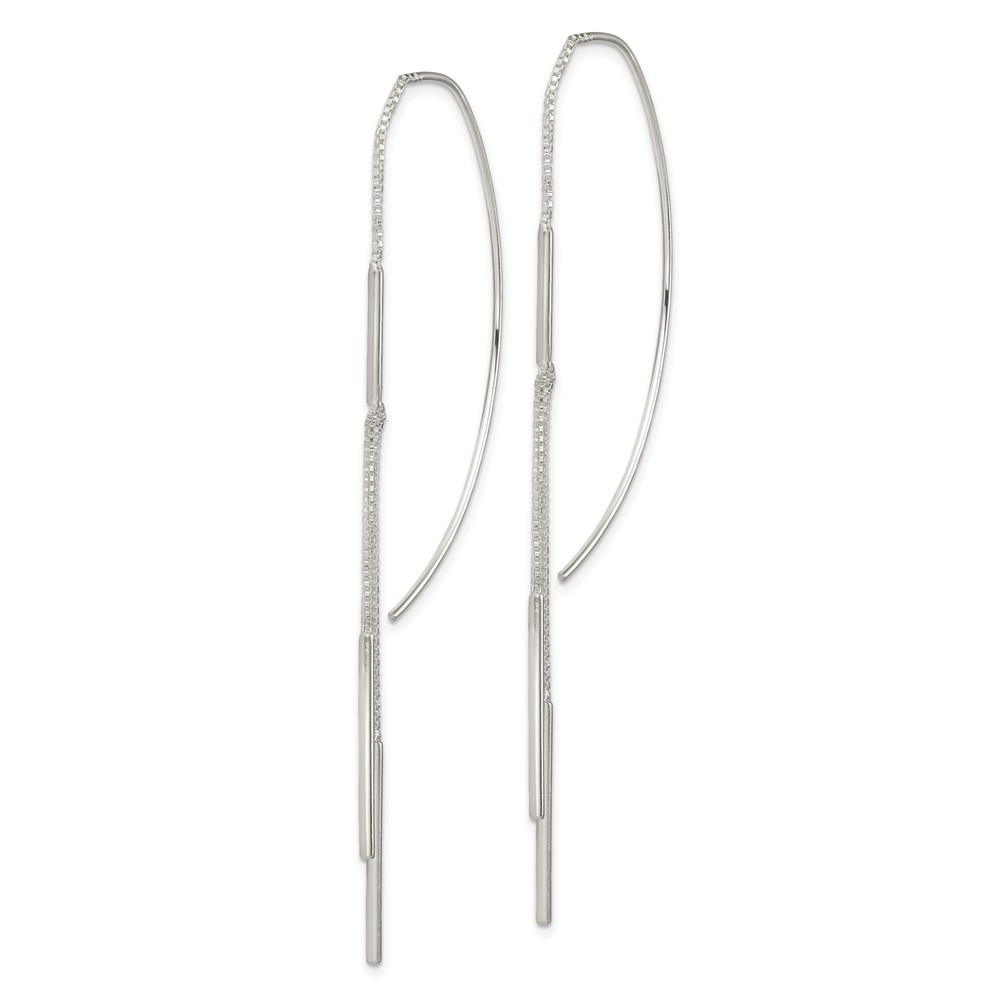 Jewelryweb Sterling Silver Threader Earrings - Measures 71x1mm Wide