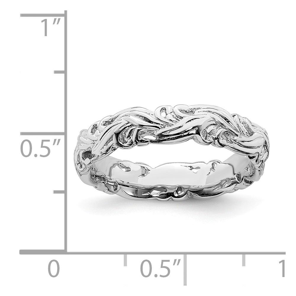 Jewelryweb Sterling Silver Stackable Expressions Polished Ring - Size 9