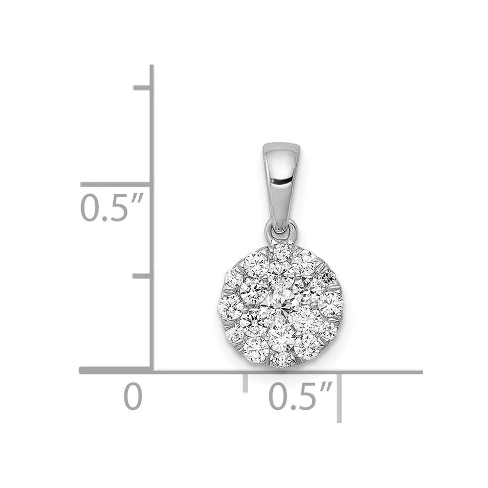 Jewelryweb 14k White Gold Diamond Pendant
