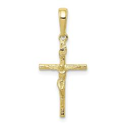 Jewelryweb 10k Gold Inri Hollow Crucifix Pendant