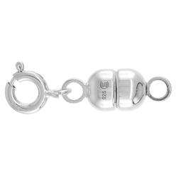 Sabrina Silver Sterling Silver 6 mm Magnetic Clasp Converter for Necklaces Italy, Large size