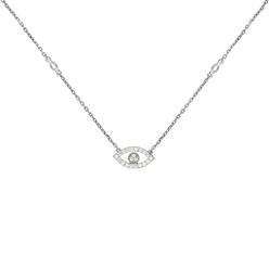 Sabrina Silver Sterling Silver Cubic Zirconia Evil Eye Necklace, 18 inches long + 1 in extension
