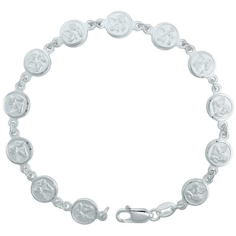 Sabrina Silver Sterling Silver Guardian Angel Bracelet for Women with