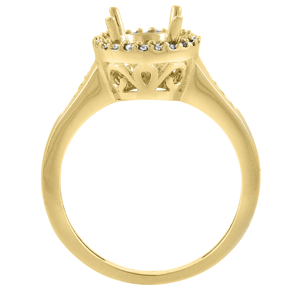 Sabrina Silver 14K Yellow Gold Diamond Natural Peridot Engagement Ring Oval 10x8mm, sizes 5-10