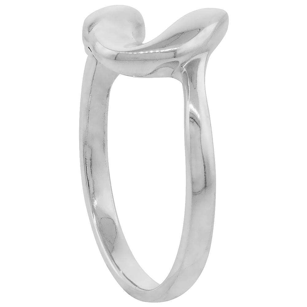 Sabrina Silver Sterling Silver Freeform Ring Flawless finish 3/8 inch wide, sizes 6 to 10