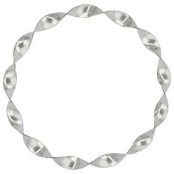Sabrina Silver 6mm Ftat Wire Sterling Silver Twisted Bangle Bracelet for Women Stackable Slip-On fits 7 1/2 inch Wrist sizes