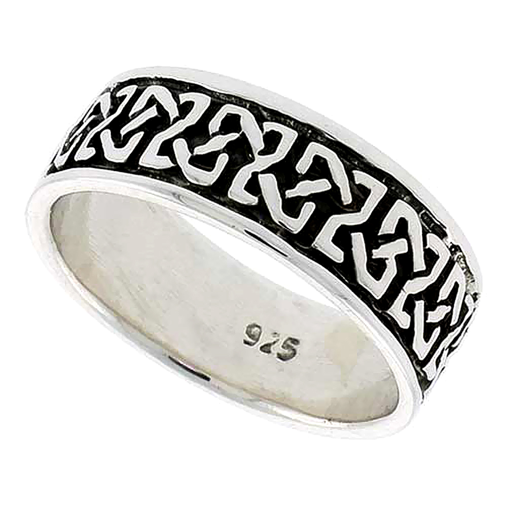 Sabrina Silver Sterling Silver Celtic Knot Ring Wedding Band
