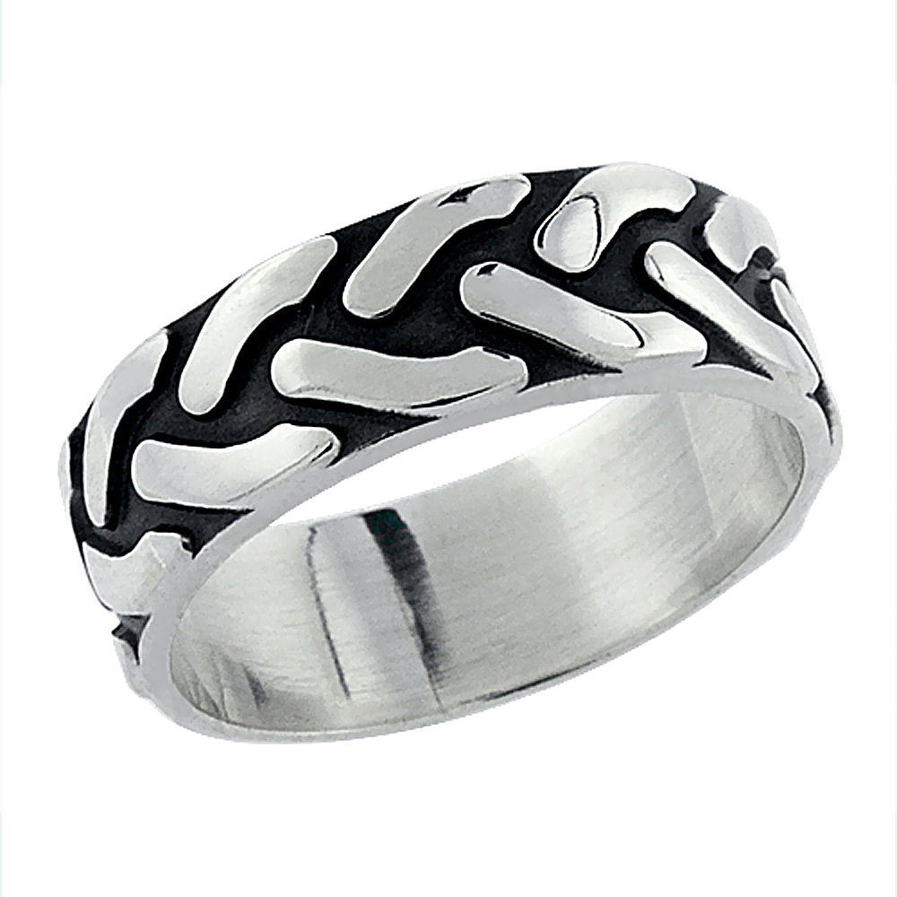 Sabrina Silver Sterling Silver Braided Rope Ring Design 5/16 inch wide, sizes 8 - 13 with half, sizes