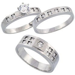 Trio Wedding Ring Set