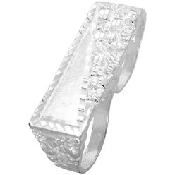 Sabrina Silver Sterling Silver Two Finger Nugget Ring 5/8 inch wide, sizes 8 - 13