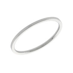 Sabrina Silver Stainless Steel Plain Midi Ring 1mm Thin Toe Ring Baby Ring Stackable Polished Comfort Fit, sizes 1 - 6