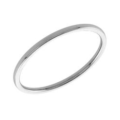 Sabrina Silver Stainless Steel Plain Midi Ring 1mm Toe Ring Baby Ring Domed Stackable Polished Comfort Fit, sizes 1-6