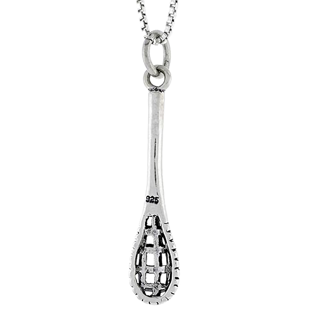 Sabrina Silver Sterling Silver Lacrosse Stick Charm, 1 1/8 inch tall