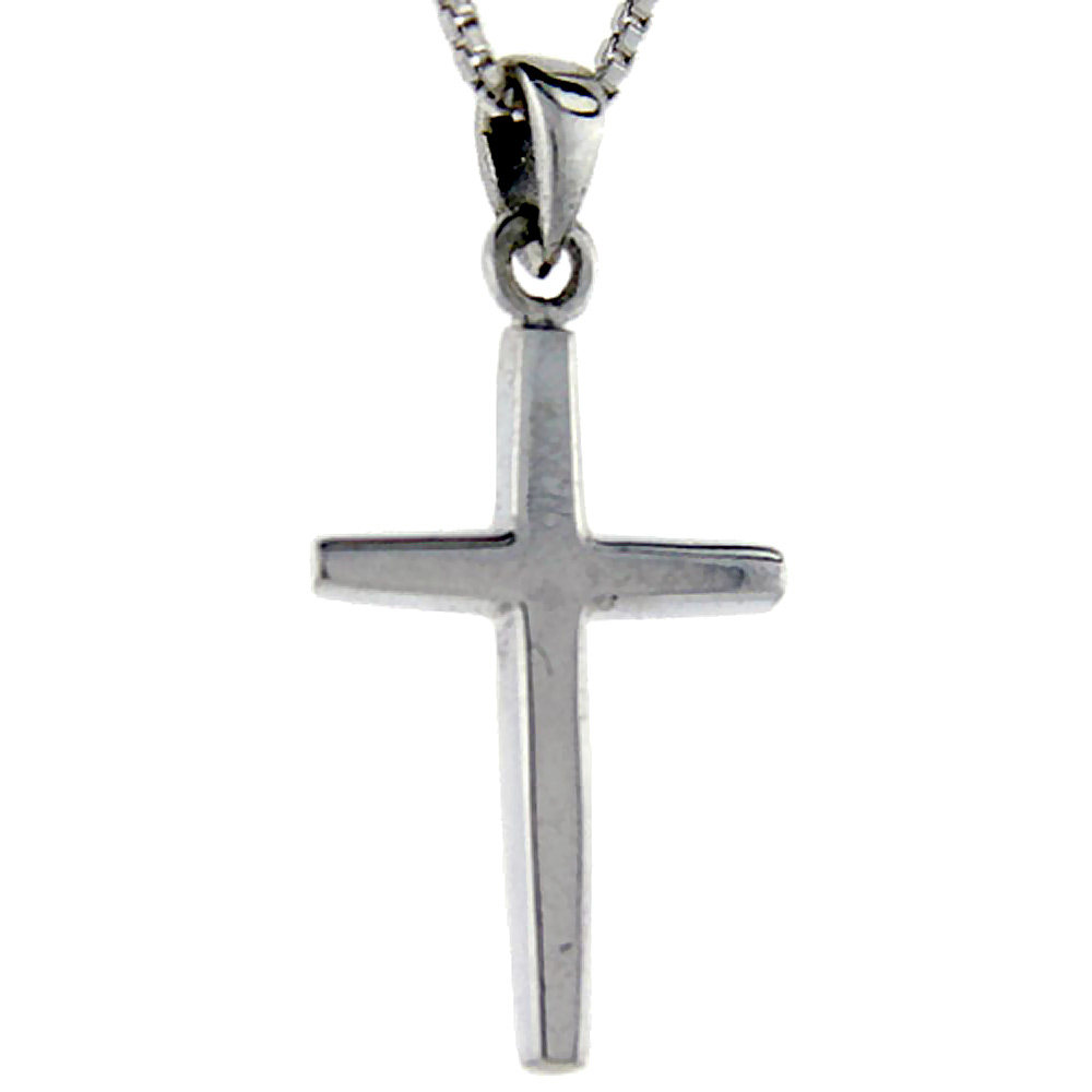 Sabrina Silver Sterling Silver Cross Pendant, 1 1/4 inch tall