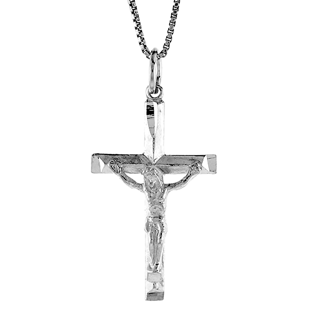 Sabrina Silver Sterling Silver Crucifix Pendant, 1 1/4 inch