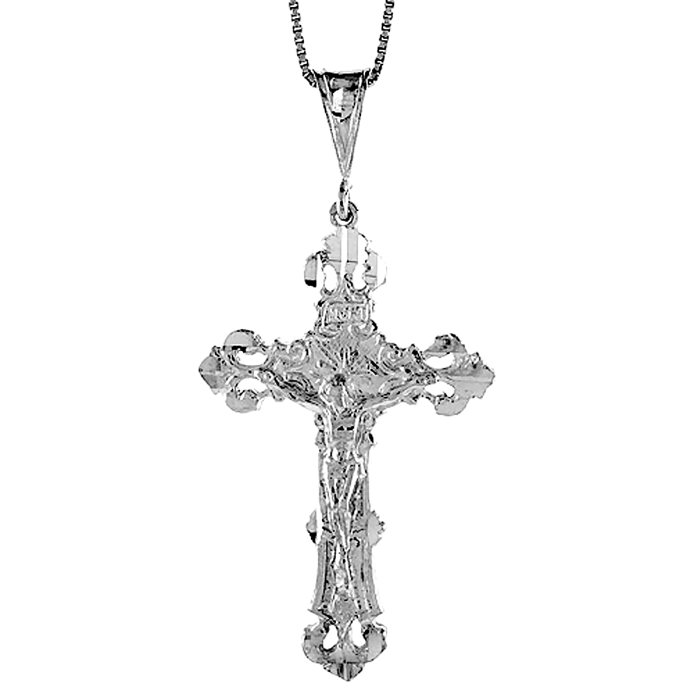 Sabrina Silver Sterling Silver Crucifix Pendant, 2 inch