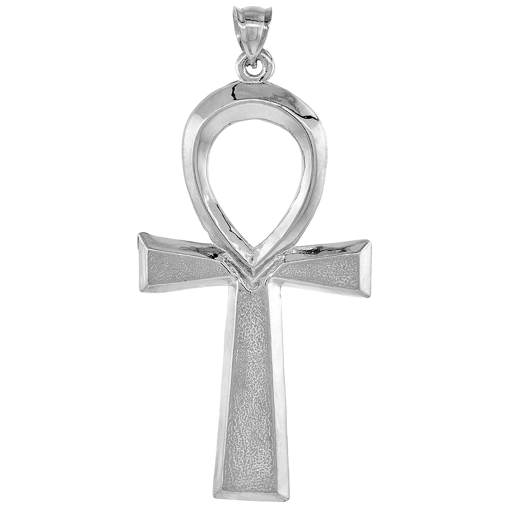 Sabrina Silver Sterling Silver Large Egyptian Ankh Pendant, 2 1 inch