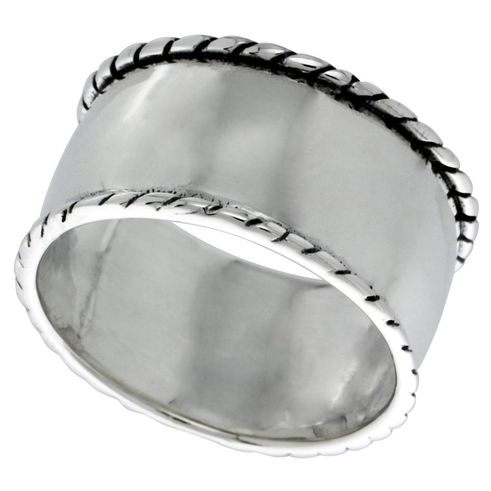 Sabrina Silver Sterling Silver Dome Ring 1/2 inch wide, sizes 6 - 11