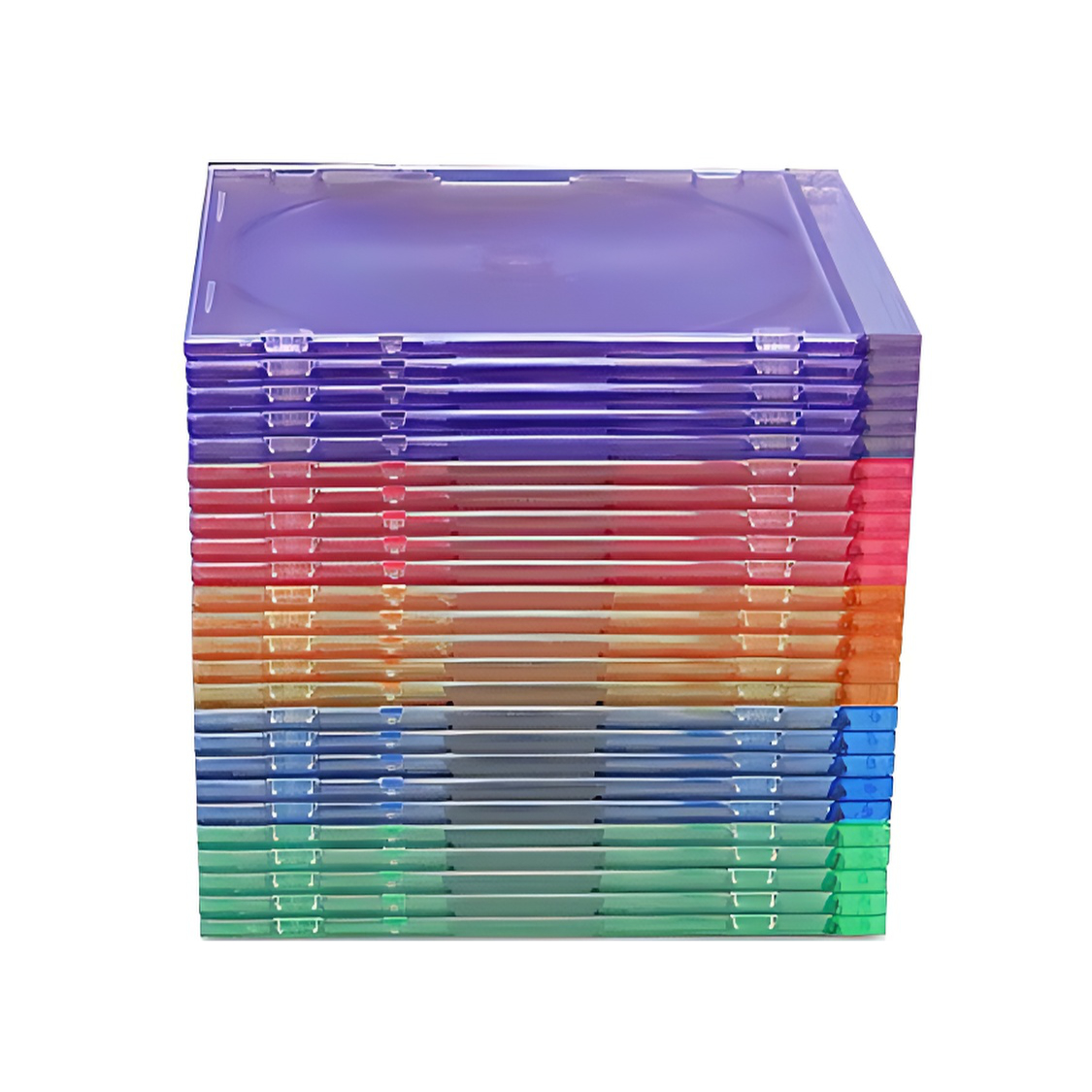 Generic 1,000 SLIM ASSORTED Color CD Jewel Cases