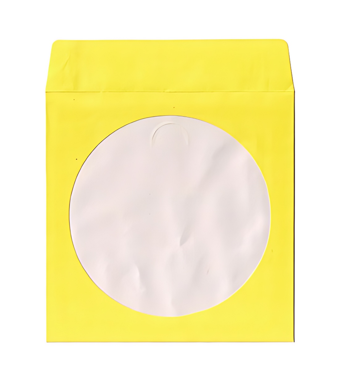 Generic 2,000 Yellow Color Paper CD Sleeves with Window and Flap