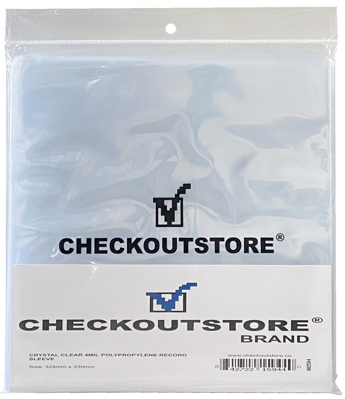 CheckOutStore 300 CheckOutStore Clear Plastic OPP for 12" LP Vinyl Record Album Covers 4 Mil (Outer Sleeves)