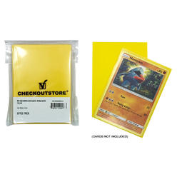 CheckOutStore 500 CheckOutStore Double Matte Yellow Protective Sleeves compatible with MTG, Pokemon, Board Games (66 x 91 mm)