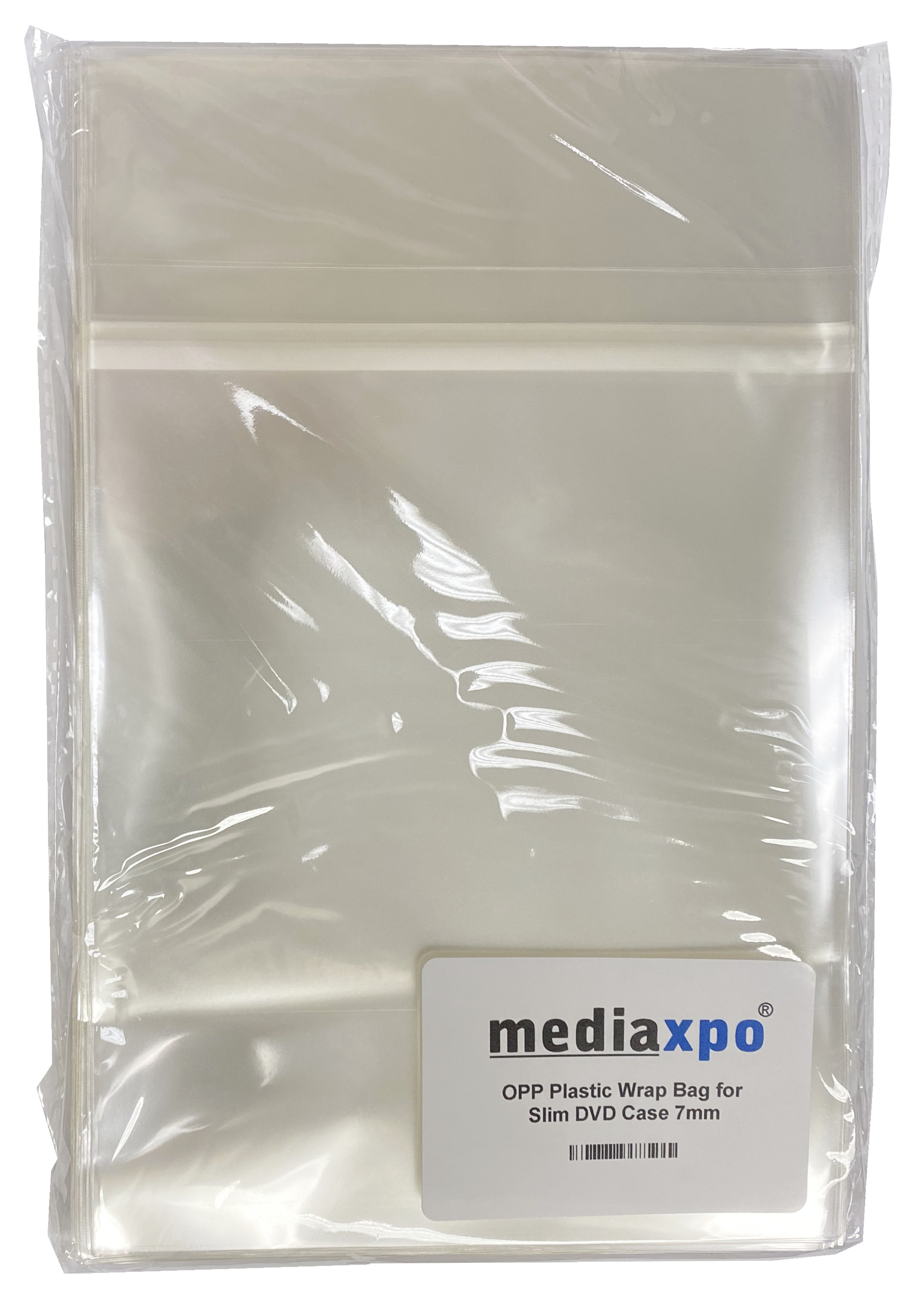 Generic 200 OPP Plastic Wrap Bag for Slim DVD Case 7mm