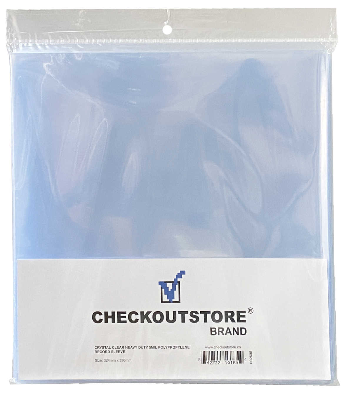 CheckOutStore 500 CheckOutStore Clear Plastic OPP for 12" LP Vinyl Record Album Covers 5 Mil (Outer Sleeves)