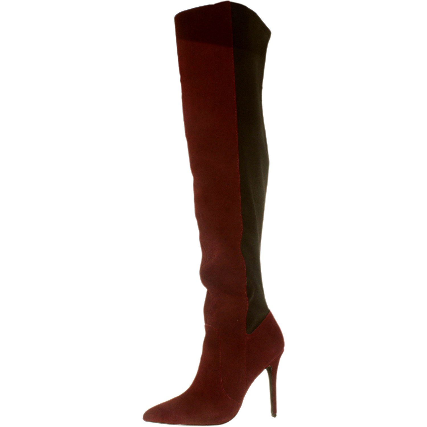 Charles by Charles David Charles By David Women's Paso Suede/Lycra Merlot/Black Above the Knee Leather Boot - 6.5M