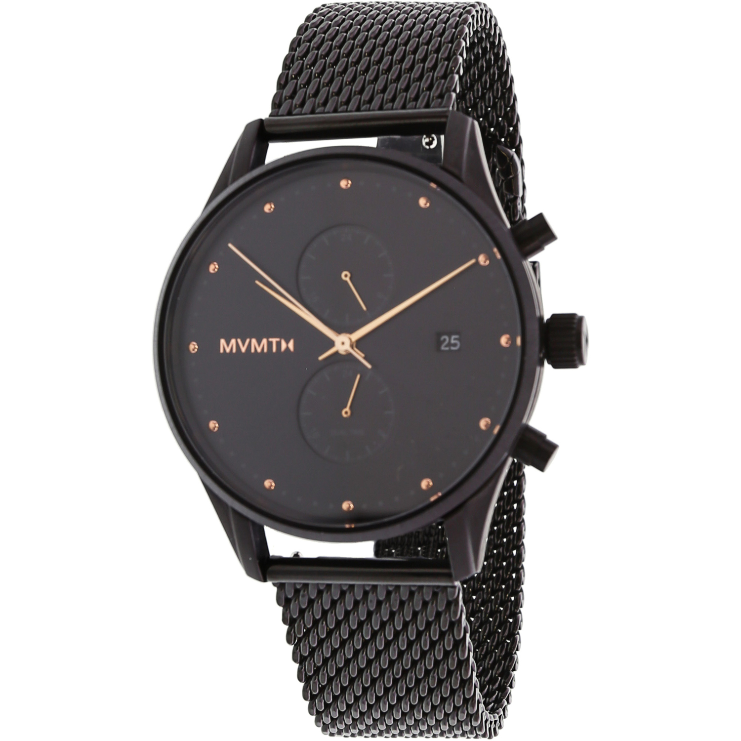 MVMT Men's Voyager MV01-BBRG Black Stainless-Steel Analog Quartz Fashion Watch