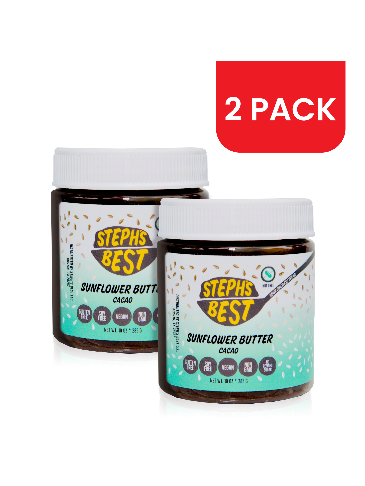 Steph's Best Steph’s Best Vegan Cacao Sunflower Seed Butter, 2 Pack