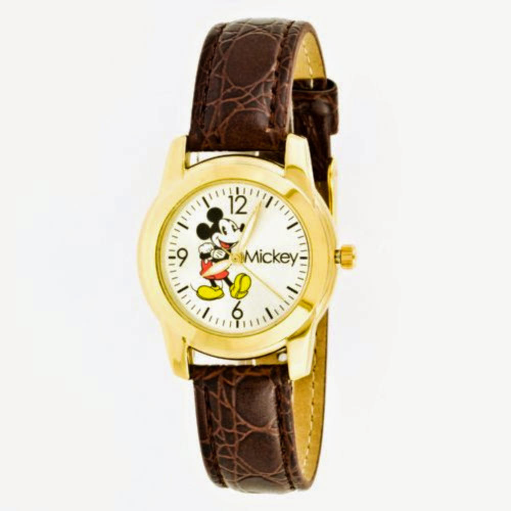 Disney Women's MCK612 Mickey Mouse Brown Strap Watch