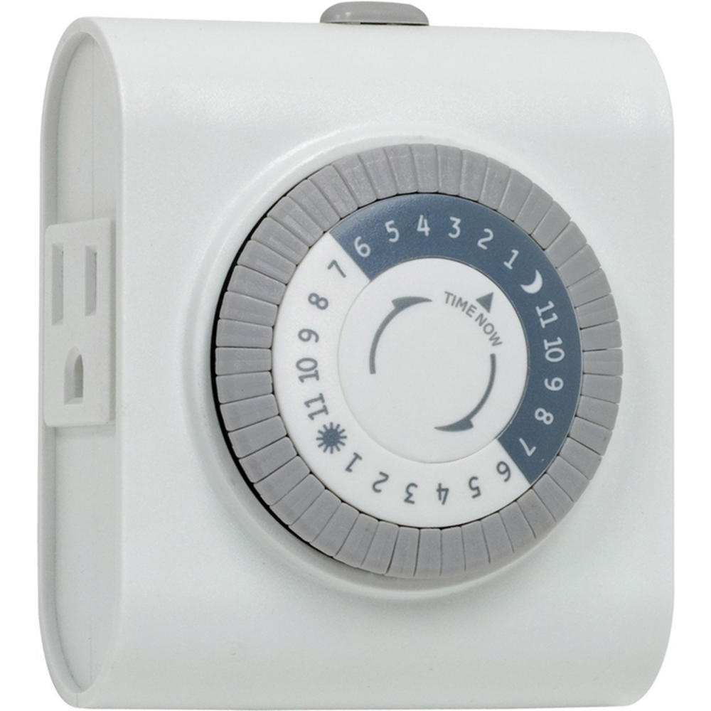 GE 24-Hour Plug-In Heavy Duty Indoor Timer (White) 15075