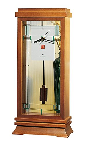 Bulova Frank Lloyd Wright  Analog Quartz Solid Wood Case Pendulum Mantle B1839
