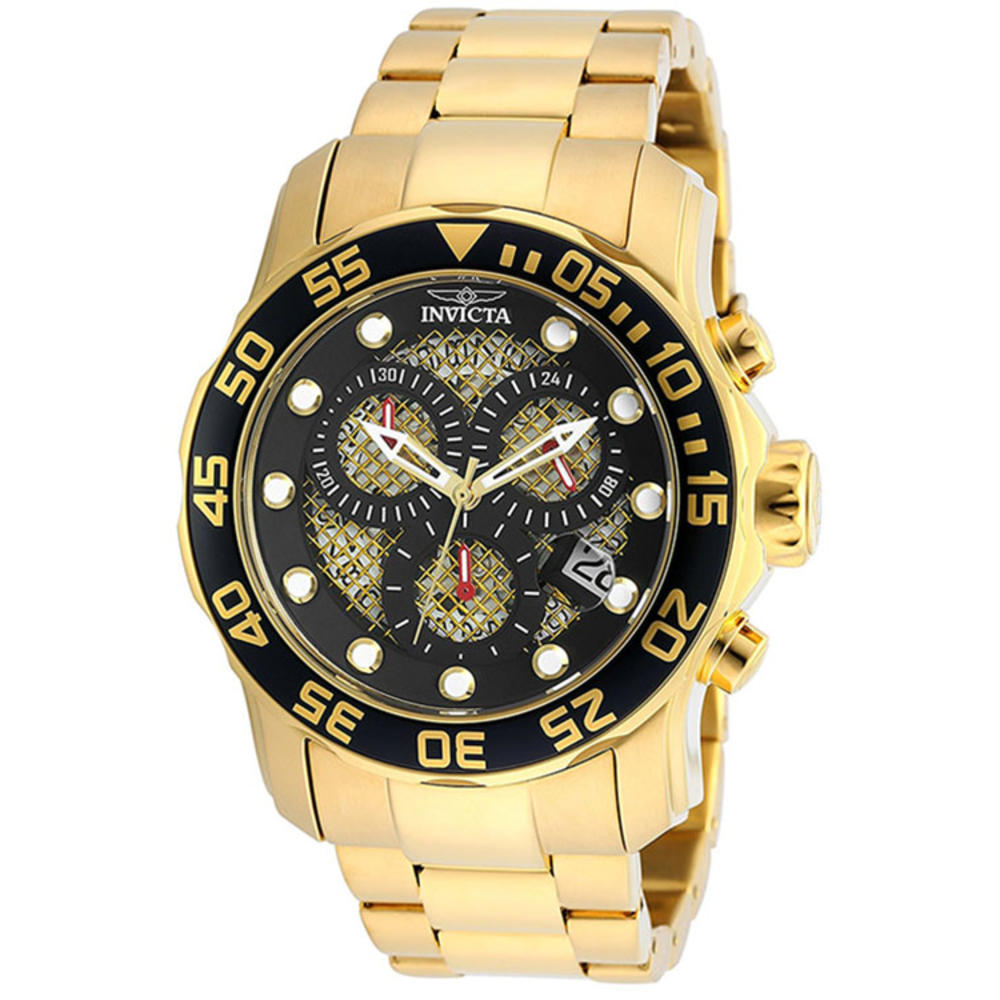 Invicta Men's Pro Diver Quartz Chrono 300m Gold-Plated Stainless Steel Watch 19837