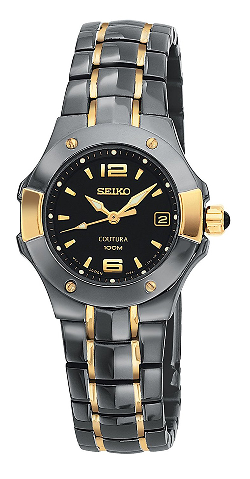 Seiko Women's Coutura Quartz 100m Two Tone Stainless Steel Watch SXDA50