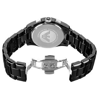 Emporio armani chronograph black ceramic watch Clearance