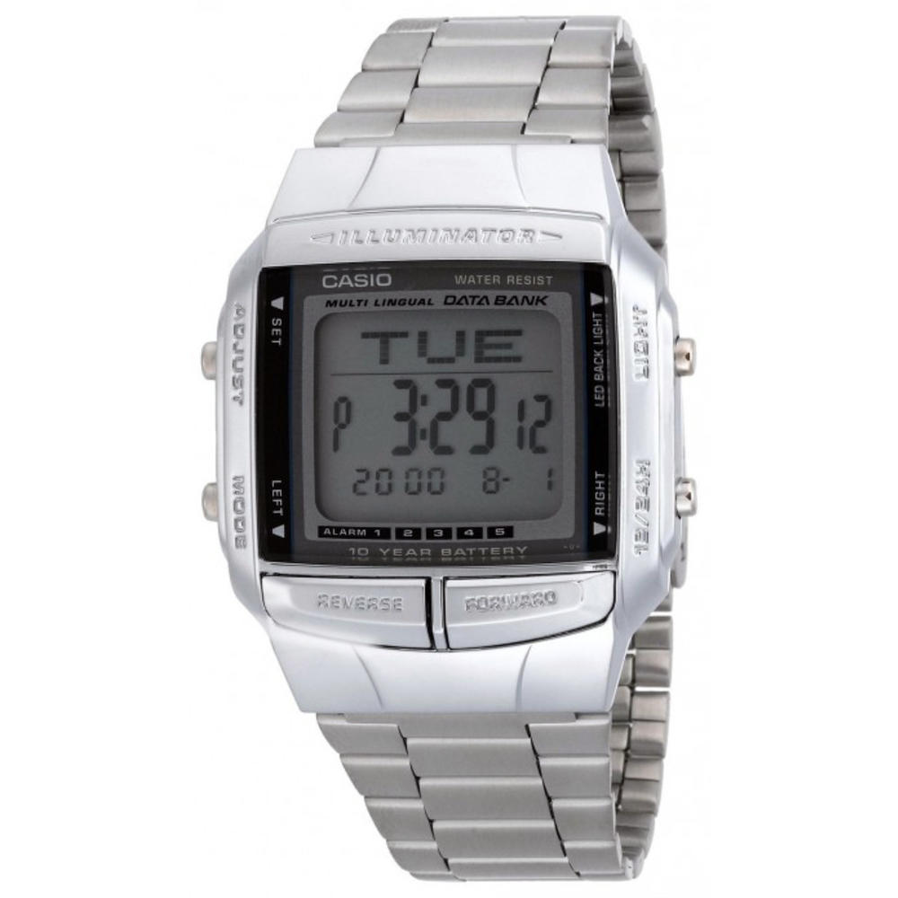 Casio Men's Illuminator Digital Databank Stainless Steel Watch DB360-1A