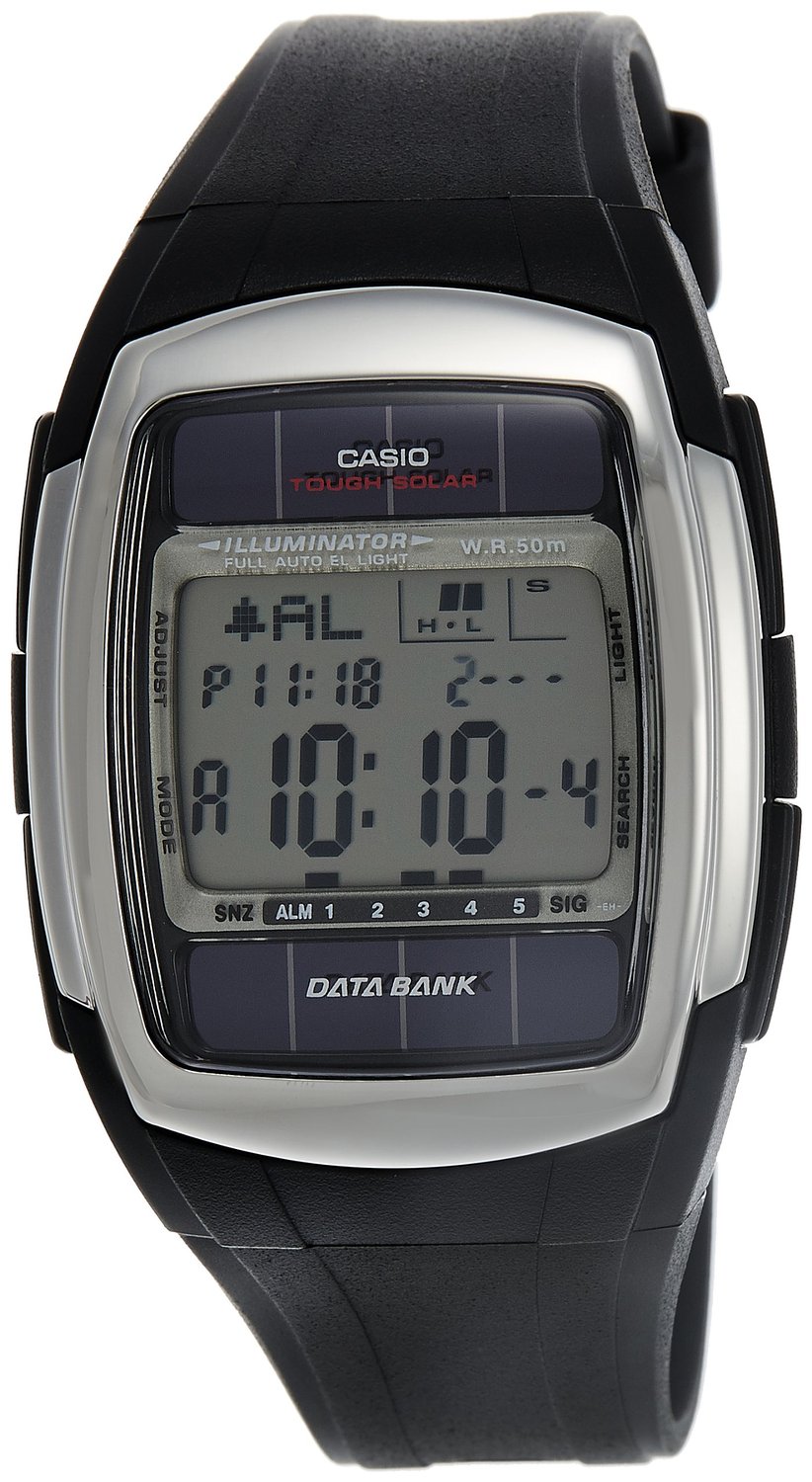 Casio Men's Tough Solar Powered Data Bank Black Watch DBE30-1AV