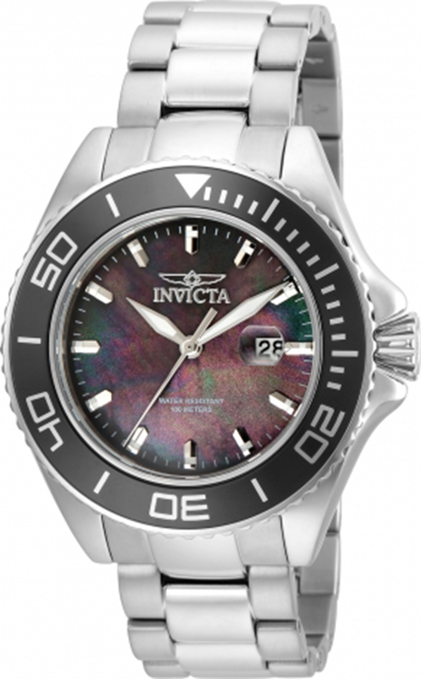 Invicta Men's Pro Diver Stainless Steel Silver-Tone Garnet Dial Casual Watch 23068