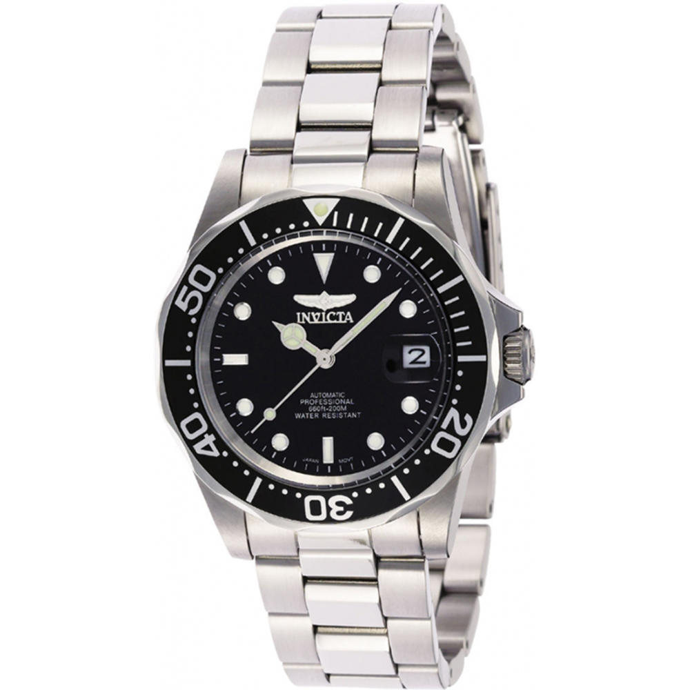 Invicta Men's Pro Diver Automatic 200m Black Dial Stainless Steel Watch 8926