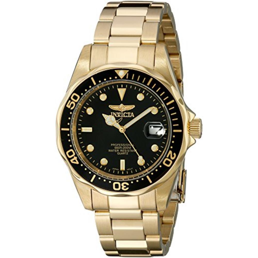 Invicta Men's Pro Diver Quartz 3 Hand Black Dial Watch 8936