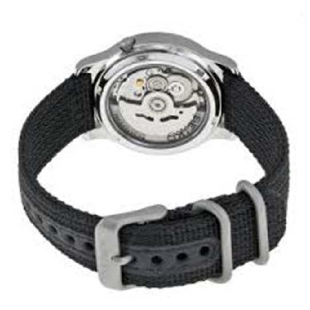 Seiko 5 Men's Automatic Stainless Steel Black Canvas Strap Watch SNK809