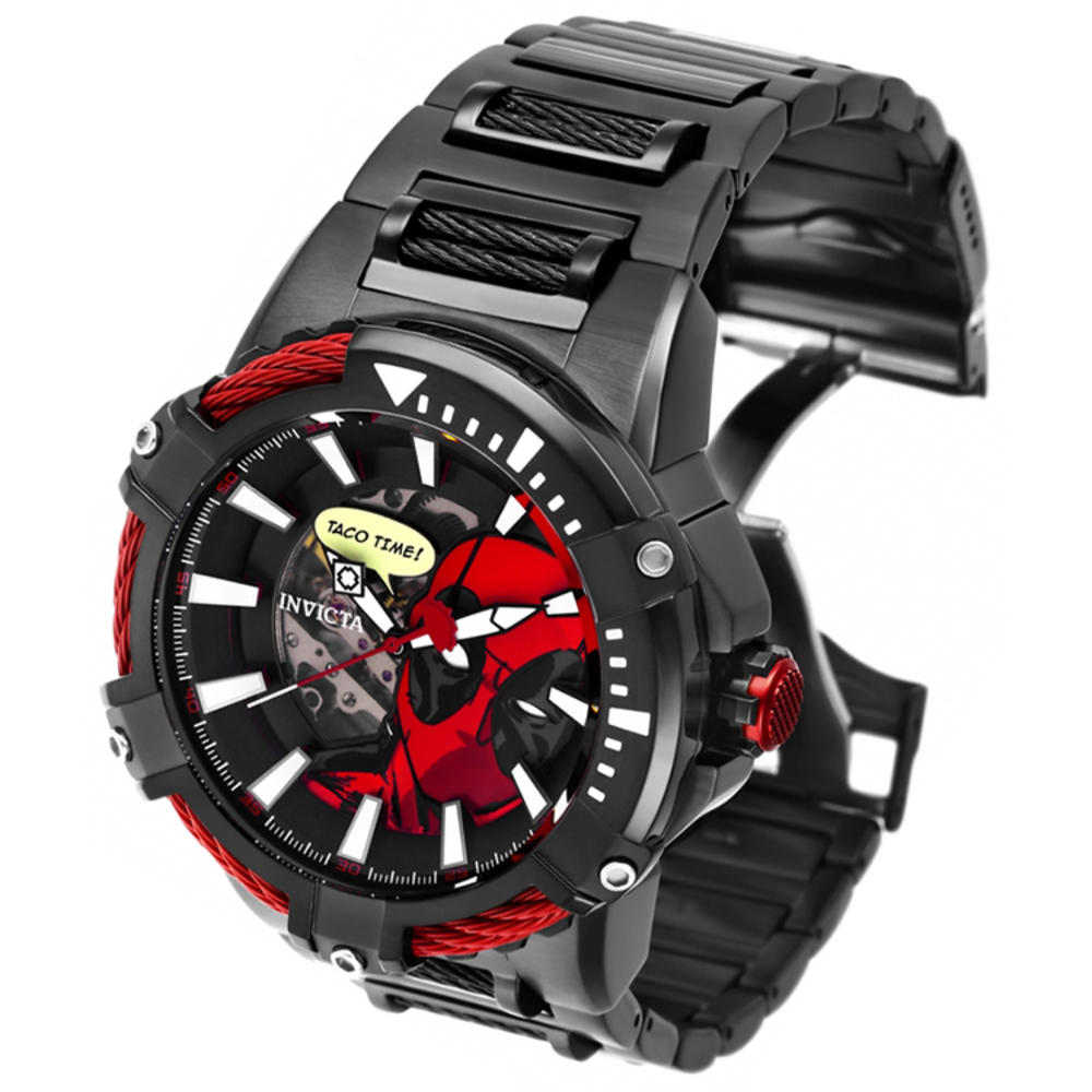 Invicta Men's Marvel Automatic 100m Black Stainless Steel Watch 27326