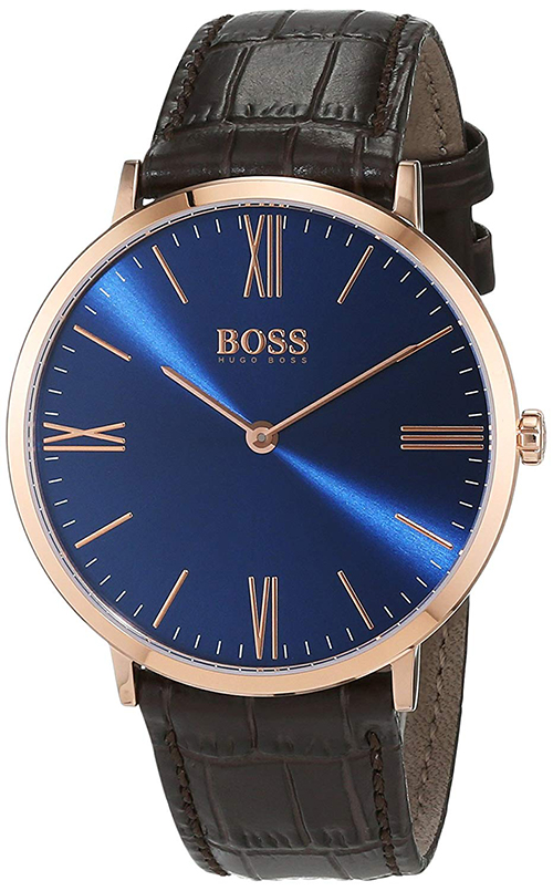Hugo Boss Men's Jackson Quartz Stainless Steel/Brown Leather Watch 1513458