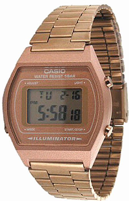 Casio Men's Illuminator Retro Digital Bronze Stainless Steel Watch B640WC-5A