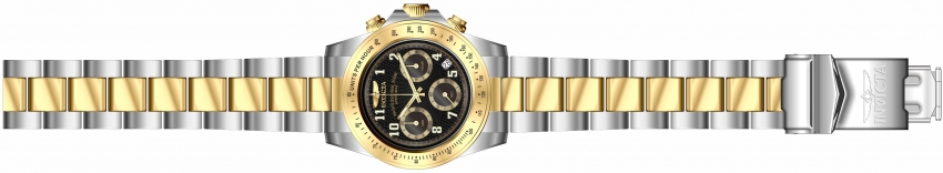 Invicta Men's Speedway Stainless Steel Chronograph Gold, Black Dial Watch 17027