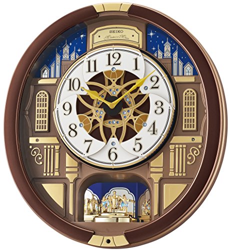 SEIKO Melodies in Motion Musical Wall Clock with Rotating Pendulum